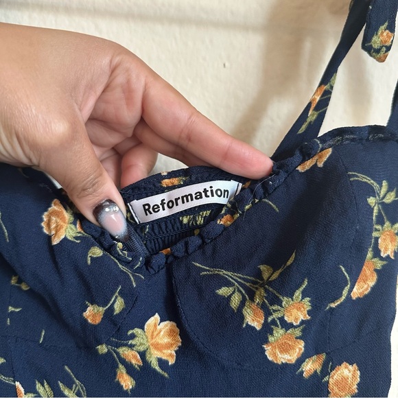 Reformation Nikita Navy Floral Dress - Picture 4 of 5